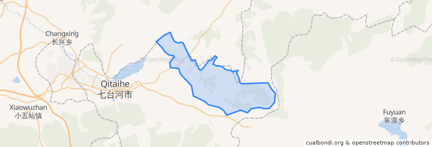 Mapa de ubicacion de Zhongxinhe.