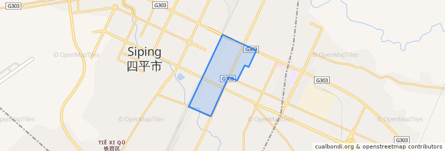 Mapa de ubicacion de Beishichang Subdistrict.