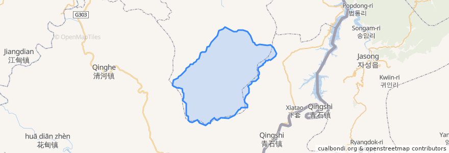 Mapa de ubicacion de Shihu.
