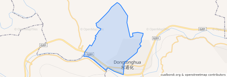 Mapa de ubicacion de 东通化街道.