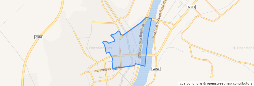 Mapa de ubicacion de Dongchang Subdistrict.