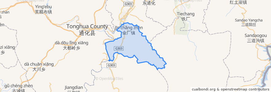Mapa de ubicacion de Jinchang.