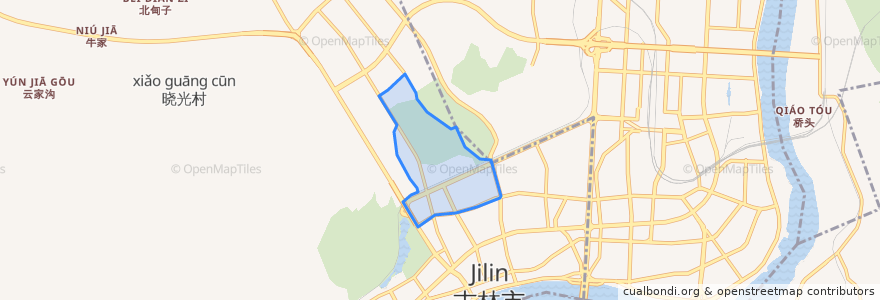 Mapa de ubicacion de Beiji Subdistrict.