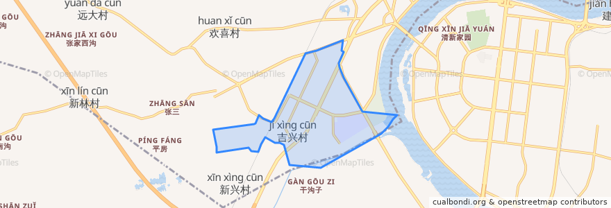 Mapa de ubicacion de Huangqi Subdistrict.