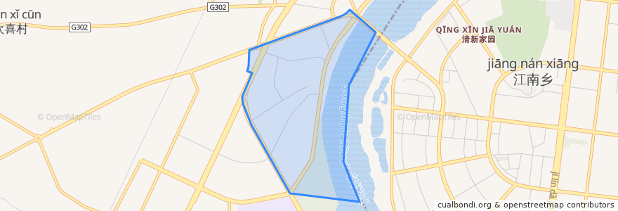 Mapa de ubicacion de Linjiang Subdistrict.