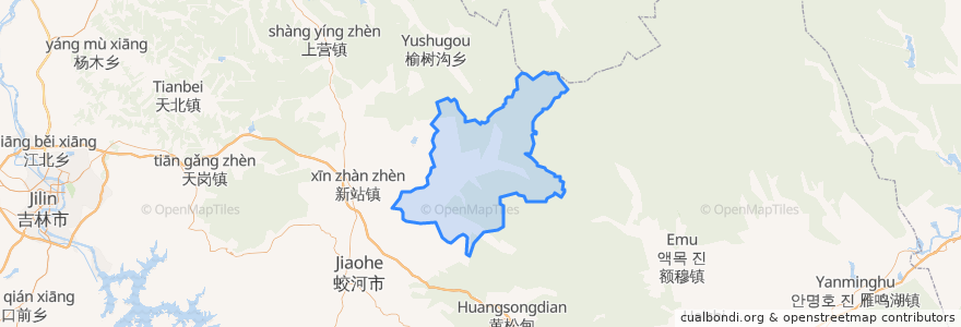 Mapa de ubicacion de Qianjin.