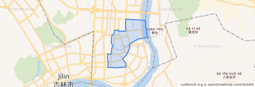 Mapa de ubicacion de Xindehao Subdistrict.