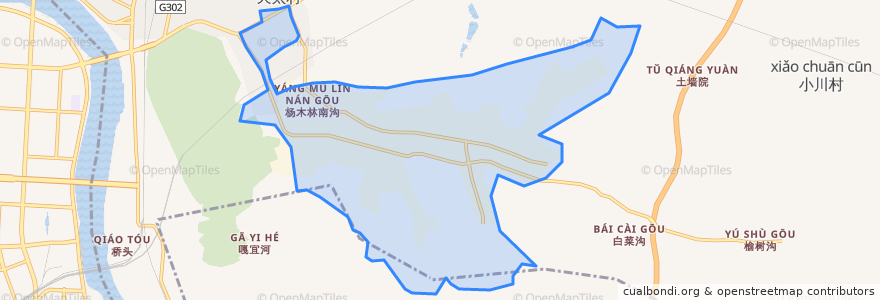 Mapa de ubicacion de 榆树街道.