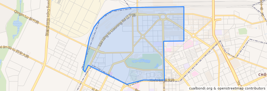Mapa de ubicacion de Zhanqian Subdistrict.