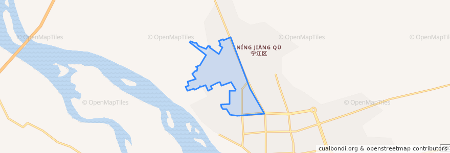 Mapa de ubicacion de Qianjin Subdistrict.