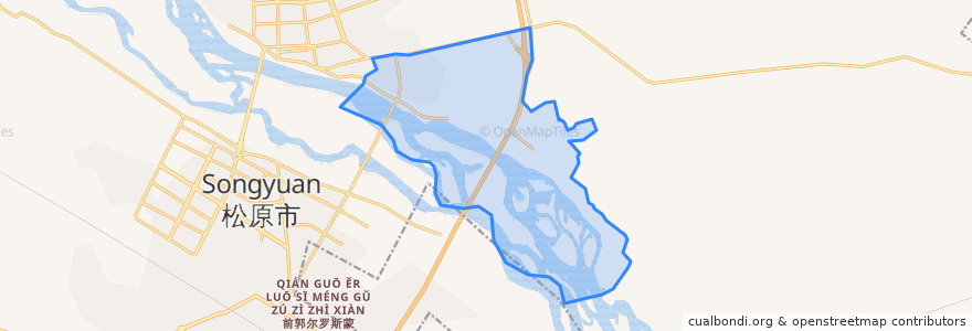 Mapa de ubicacion de Xinqu Subdistrict.