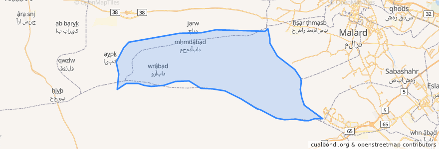 Mapa de ubicacion de Akhtarabad RD.