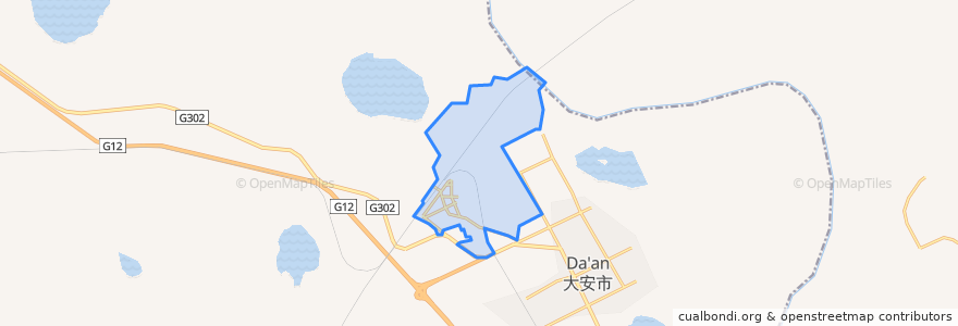 Mapa de ubicacion de 安北街道.