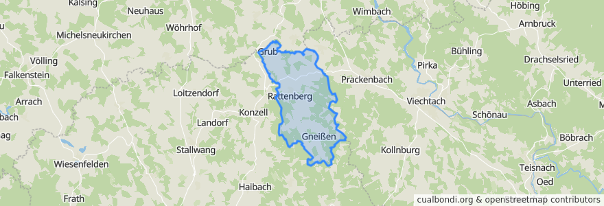 Mapa de ubicacion de Rattenberg.