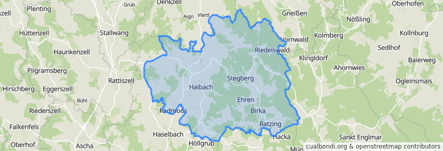 Mapa de ubicacion de Haibach.