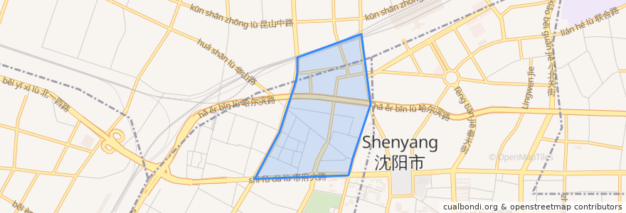 Mapa de ubicacion de Beishichang Subdistrict.