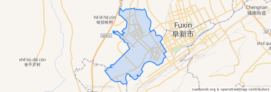 Mapa de ubicacion de Xiyuan Subdistrict.