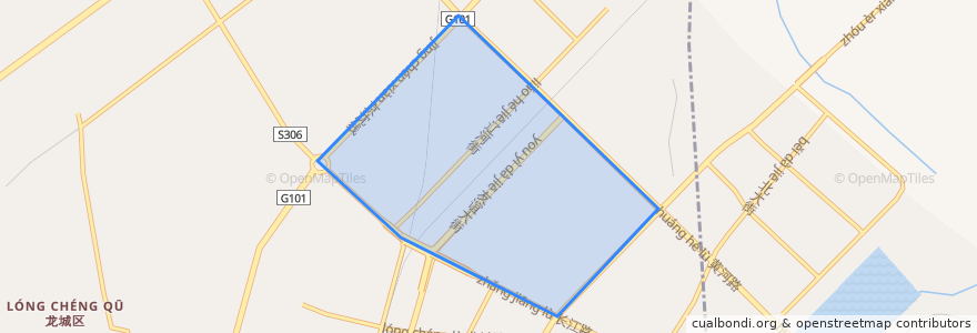 Mapa de ubicacion de Hongqi Subdistrict.