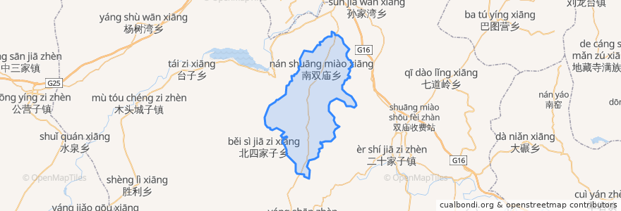 Mapa de ubicacion de Nanshuangmio.