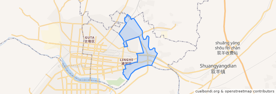 Mapa de ubicacion de 紫荆街道.