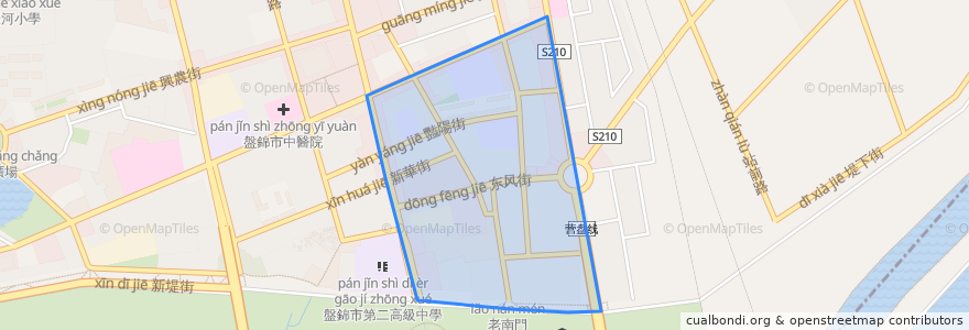 Mapa de ubicacion de Dongfeng Subdistrict.