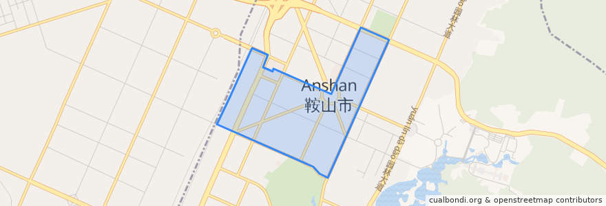 Mapa de ubicacion de Shengli Subdistrict.