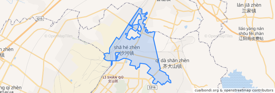 Mapa de ubicacion de Binhe Subdistrict.