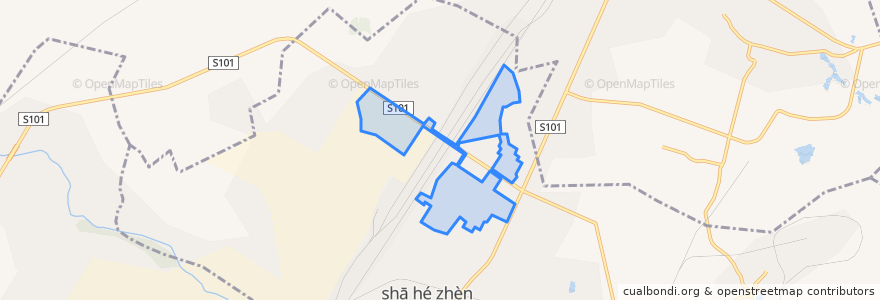 Mapa de ubicacion de Lingshan Subdistrict.