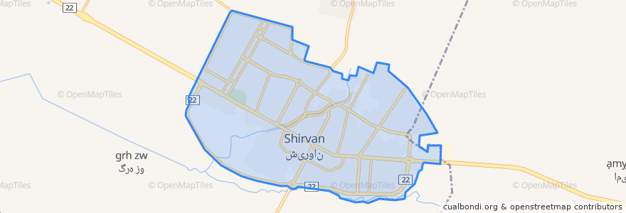 Mapa de ubicacion de شهر شیروان.