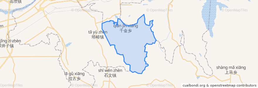 Mapa de ubicacion de Qianjin.