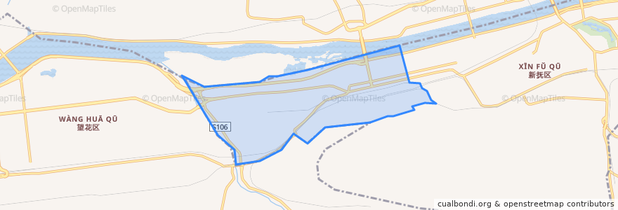 Mapa de ubicacion de Xinfu Subdistrict.