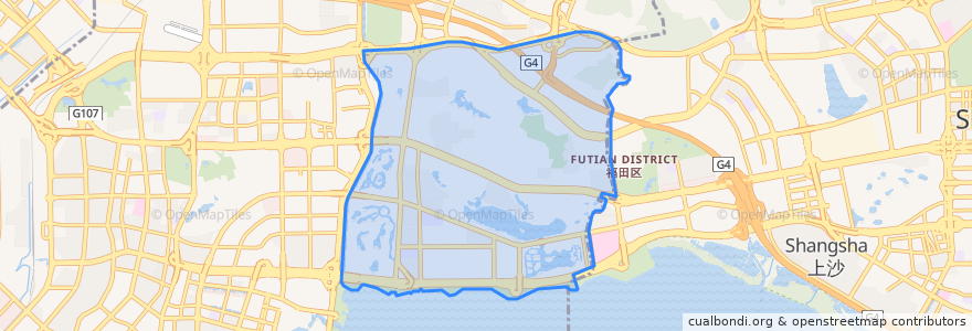 Mapa de ubicacion de Shahe Sub-district.