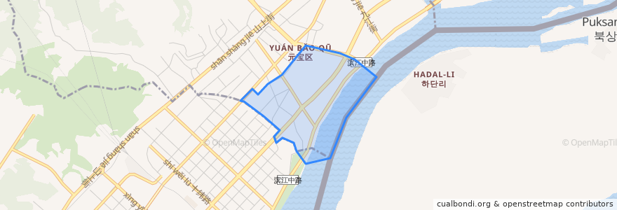 Mapa de ubicacion de Liudaokou Subdistrict.