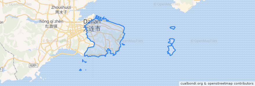 Mapa de ubicacion de 중산구.