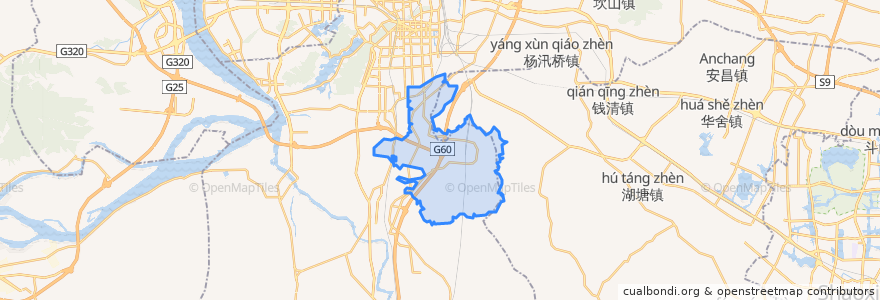 Mapa de ubicacion de Suoqian.