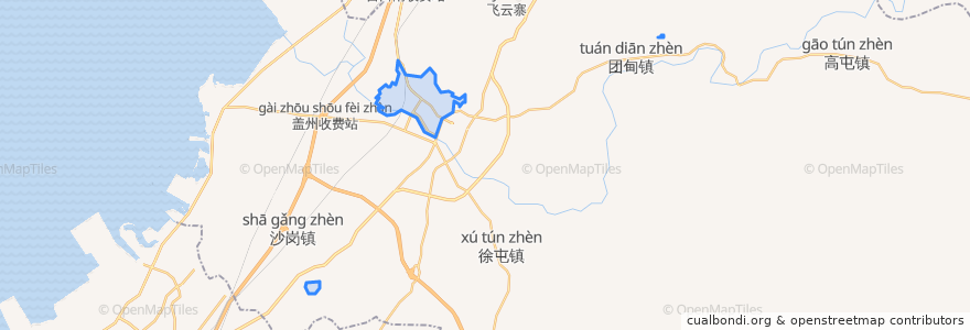 Mapa de ubicacion de 西城街道.