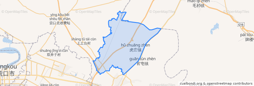 Mapa de ubicacion de Huzhuang.