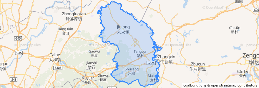 Mapa de ubicacion de Longhu Subdistrict.