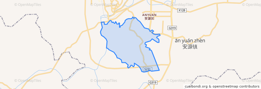 Mapa de ubicacion de Danjiang Subdistrict.