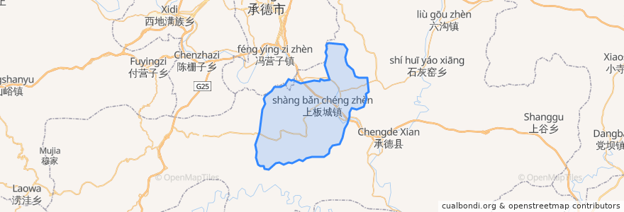 Mapa de ubicacion de Shangbancheng.