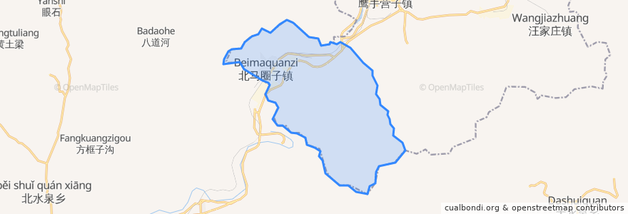 Mapa de ubicacion de 北马圈子镇.