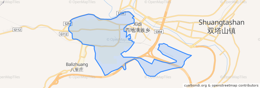 Mapa de ubicacion de Gangcheng Subdistrict.