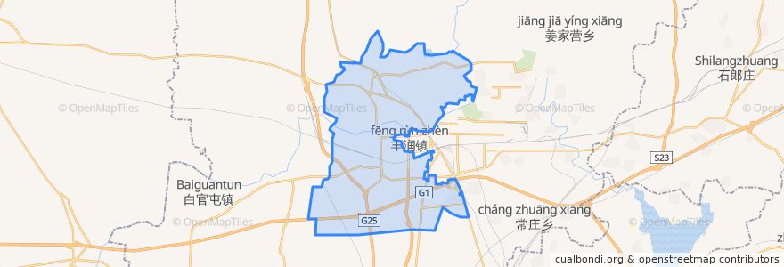 Mapa de ubicacion de Fengrun.