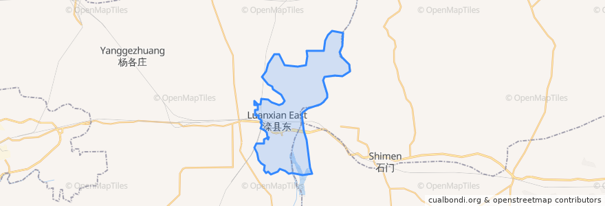 Mapa de ubicacion de Gucheng Subdistrict.