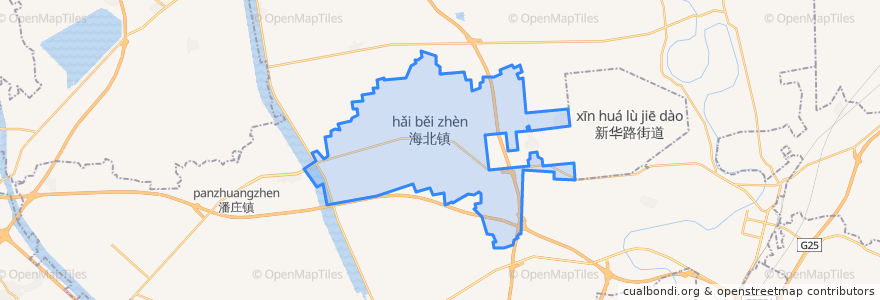 Mapa de ubicacion de Haibei.