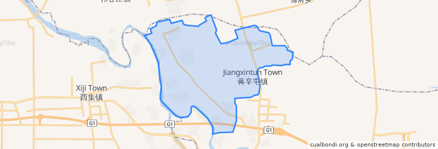 Mapa de ubicacion de Jiangxintun.