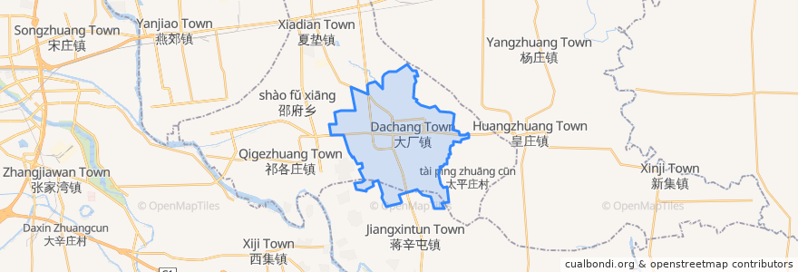 Mapa de ubicacion de Dachang.