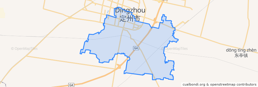 Mapa de ubicacion de Beichengqu Subdistrict.