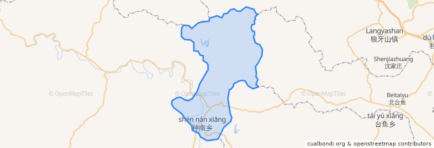 Mapa de ubicacion de Shennan.