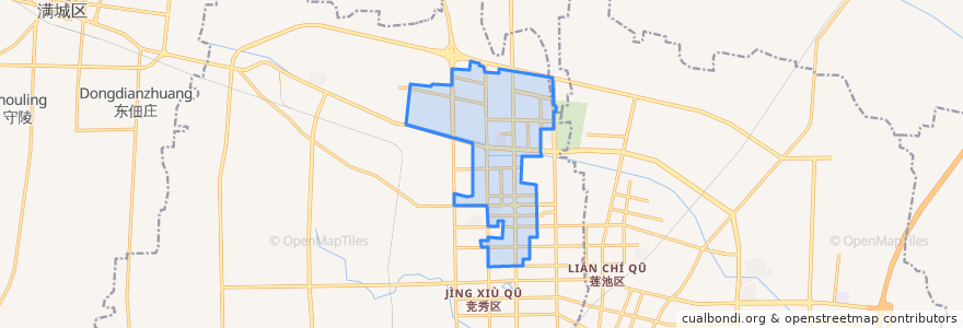 Mapa de ubicacion de Baoding National High-tech Zone.